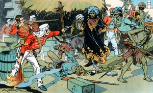 दिल्ली, इंडियन म्यूटिनी, 11 मई 1857 को पत्रिका पर हमला करने वाले मुटिंटर्स c1900 द्वारा अज्ञात