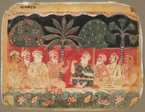 नंद और बुजुर्ग, भागवत पुराण के पृष्ठ सी। 1525। द्वारा अज्ञात