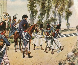 ऑस्ट्रिया के खिलाफ युद्ध के दौरान नेपोलियन की सेना, अक्टूबर 1805, 1936। द्वारा अज्ञात