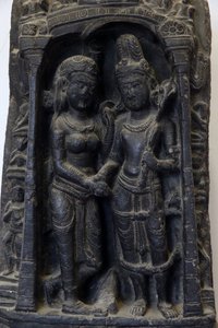 भारत का राष्ट्रीय संग्रहालय, दिल्ली। शिव और पार्वती का विवाह। पलास द्वारा अज्ञात