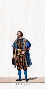 नोबलमैन, शेक्सपियर के नाटक के लिए पोशाक डिजाइन, हेनरी VIII, 19 वीं शताब्दी द्वारा अज्ञात