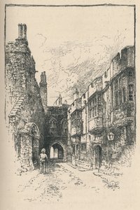 किंग जॉन्स टॉवर, 1895 से उत्तरी गेट और लाइब्रेरी द्वारा अज्ञात