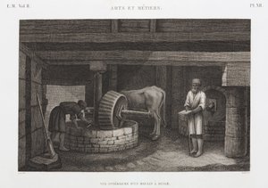 तेल, वसा और मोम तेल मिल, मिस्र, c 1798 द्वारा अज्ञात