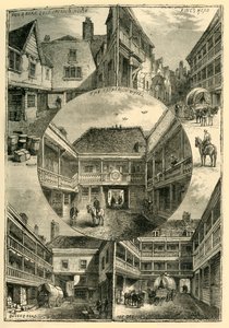 साउथवार्क में पुरानी इन, c1878। द्वारा अज्ञात