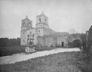 पुराने स्पेनिश मिशन, सैन एंटोनियो, टेक्सास, c1897। द्वारा अज्ञात