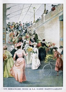 1901 में संत लाज़रे स्टेशन पर एक रविवार की शाम द्वारा अज्ञात
