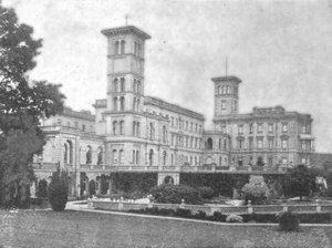 विक्टोरिया के समय में ओसबोर्न हाउस, 1901। द्वारा अज्ञात