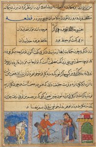 एक तोते की कहानियाँ टुटी-नाम से: चौथी रात: सैनिक को एक माला मिलती है ..., सी। 1560। द्वारा अज्ञात