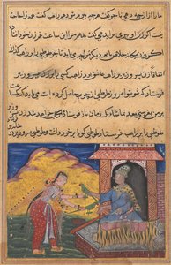 एक तोते की कहानियों से पृष्ठ तुति-नाम: दसवीं रात: जादूगरों की पत्नी जादू भेजती है ..., सी। 1560। द्वारा अज्ञात