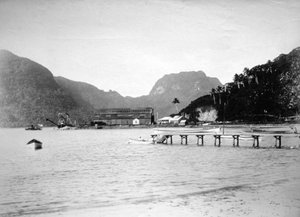 टुटुइला, अमेरिकी समोआ, 1889 के द्वीप में पागो पागो हार्बर द्वारा अज्ञात