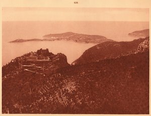 पैनोरमा और कैप फेरैट को ग्रांड कॉर्निश, एज़, 1930 से देखा गया। द्वारा अज्ञात