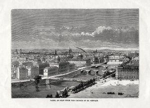 पेरिस, जैसा कि फ्रांस के सेंट गेरवाइस, 1879 के चर्च से देखा गया है द्वारा अज्ञात