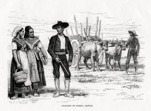 टोलेडो के किसान, कास्टिला-ला मंच, स्पेन, 1879 द्वारा अज्ञात