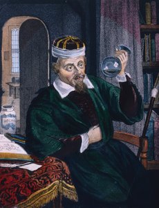 रोगियों के मूत्र के एक नमूने की जांच करने वाला चिकित्सक, c.1600 19 वीं सदी द्वारा अज्ञात