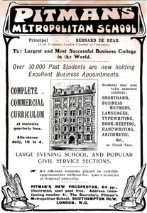 पिटमैन मेट्रोपॉलिटन स्कूल, 1906। द्वारा अज्ञात