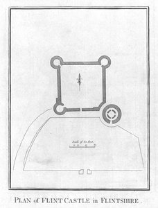 फ्लिंटशायर में फ्लिंट कैसल की योजना।, c1800 द्वारा अज्ञात