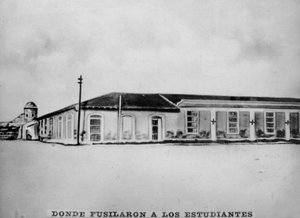 प्लाजा ला पुंटा, जहां चिकित्सा छात्रों को निष्पादित किया गया था, 1871, 1920 द्वारा अज्ञात