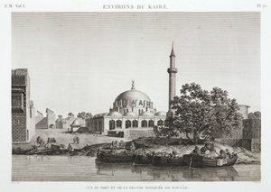 बौलाक, काहिरा, मिस्र का बंदरगाह और महान मस्जिद, c 1798 द्वारा अज्ञात