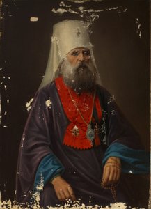 पोस्कोव 1753-1818 के अर्किबिशप इरिनी क्लेमेंटेवस्की का पोर्ट्रेट, 1800 के दशक का आरंभ द्वारा अज्ञात