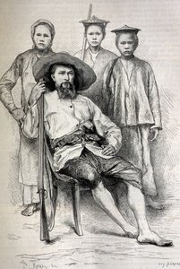 अगस्टे पावी का पोर्ट्रेट (1847-1925) इंडोचाइना में फ्रांसीसी खोजकर्ता और राजनयिक - उत्कीर्णन द्वारा अज्ञात
