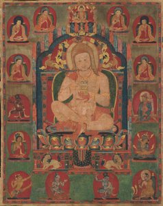 Portrait of Jnanatapa Attended by Lamas and Mahasiddhas, ca. 1350.  द्वारा अज्ञात