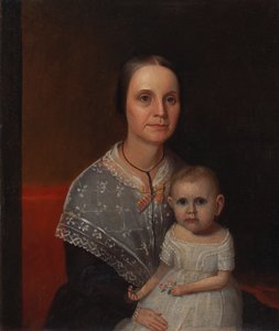 एक माँ और बच्चे का चित्रण, लगभग. 1850. द्वारा अज्ञात