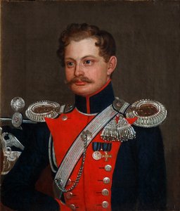 1837 के तीसरे एलिसवेटग्रेड हस्सर रेजिमेंट के एक स्टाफ कप्तान का पोर्ट्रेट द्वारा अज्ञात