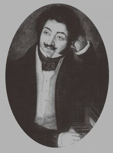 संगीतकार अलेक्जेंडर अलेक्जेंड्रैंडविच ऐलिबायव 1787-1851, 1810 का चित्र द्वारा अज्ञात