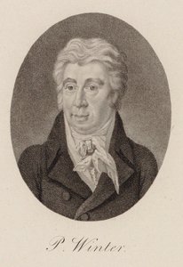 संगीतकार पीटर वॉन विंटर का पोर्ट्रेट 1754-1825, सीए 1825। द्वारा अज्ञात