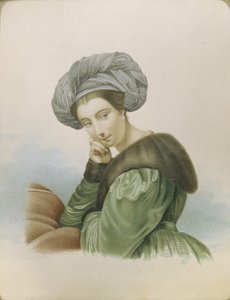 अभिनेत्री एकातेरिना शिमोनोवा का पोर्ट्रेट 1786-1849, प्रारंभिक 19 वीं शताब्दी। द्वारा अज्ञात