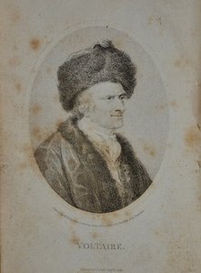 लेखक, निबंधकार और दार्शनिक फ्रेंकोइस मैरी एउरेट डे वोल्टेयर 1694-1778, 1798 का चित्र द्वारा अज्ञात