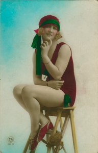 एक तैराक का पोस्टकार्ड, c1920s द्वारा अज्ञात