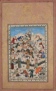 15वीं शताब्दी के उत्तरार्ध में जामी के एक दीवान से दावत, फोलियो की तैयारी। द्वारा अज्ञात