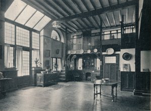 लेनोक्स गार्डन, केनसिंगटन में एक नए स्टूडियो निवास का प्रधान कक्ष, c1911 द्वारा अज्ञात