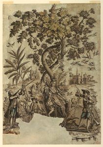 प्रिंट, बर्ड हंट, 1730–50 द्वारा अज्ञात