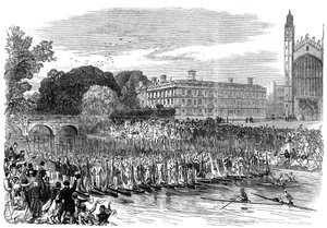 कैम्ब्रिज, 1870 में नौकाओं का जुलूस द्वारा अज्ञात