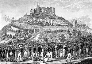 27 मई 1832 को हम्बच कैसल का जुलूस। द्वारा अज्ञात