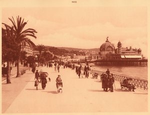 Promenade des Anglais और जेट्टी पैलेस, नाइस, 1930। द्वारा अज्ञात