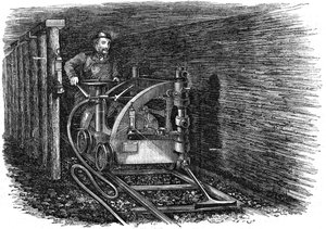 रेल घुड़सवार कोयला काटने की मशीन, 1864 द्वारा अज्ञात
