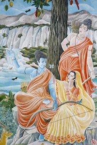 राम, सीता और लक्ष्मण। पशुपतिनाह, काठमांडू, नेपाल द्वारा अज्ञात