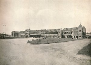 रंगून रेलवे स्टेशन, 1900। द्वारा अज्ञात