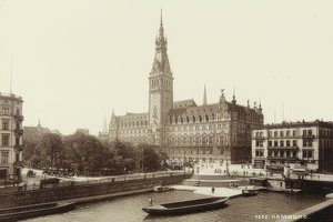 हैम्बर्ग सिटी हॉल। 1900 के आसपास द्वारा अज्ञात