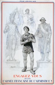 1940-1942 के सेना के फ्रांसीसी सेना के लिए भर्ती पोस्टर द्वारा अज्ञात