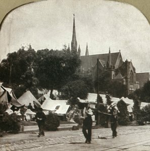 जेफर्सन स्क्वायर, 1906 में शरणार्थी शिविर। द्वारा अज्ञात