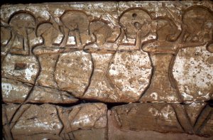 सैनिकों की राहत, रामसेस III का मंदिर, मेदिनत हबू, लक्सर, मिस्र, c12वीं शताब्दी ई.पू. द्वारा अज्ञात
