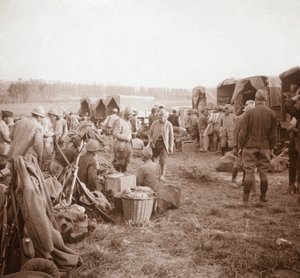 रेस्ट-स्टॉप, जेनकोर्ट, उत्तरी फ्रांस, c1914-c1918 द्वारा अज्ञात