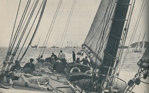 Rhe सबसे बड़ी ब्रिटिश रेसिंग नौकाओं का मुकाबला काउस वीक, 1937 के दौरान हुआ द्वारा अज्ञात