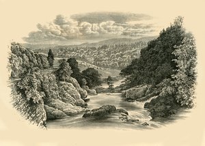 पोंट-वाई-साइफ़िंग में नदी दृश्य, c1890। द्वारा अज्ञात