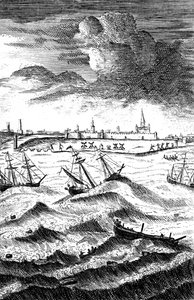रॉबिन्सन क्रूसो शिपव्रेक यारमाउथ, c1719 द्वारा अज्ञात