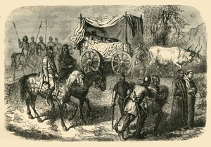 मेरोविंगियन रेस के रोइ फेनियनट रॉयल स्लगार्ड, 7 वीं शताब्दी, 1890। द्वारा अज्ञात